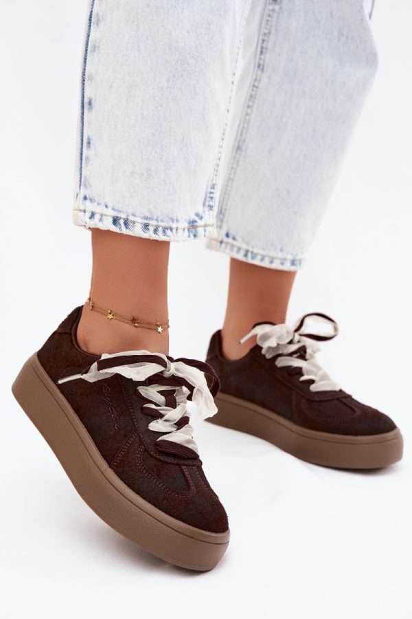 brown Platform sneakers model 228743 Step in style