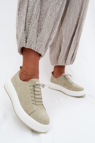 1127874 green Platform sneakers model 228755 Step in style