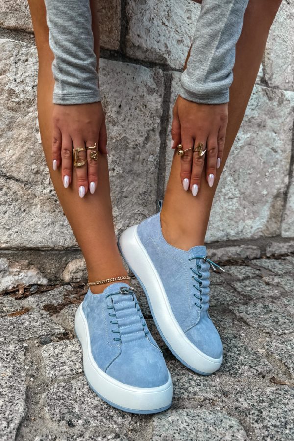 blue Platform sneakers model 228757 Step in style