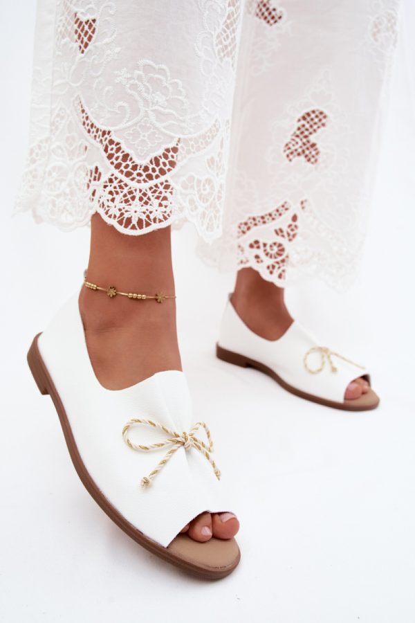 White Sandals in Sandals & Flip-Flops For Women with Fabric, Footbed and Heel Height