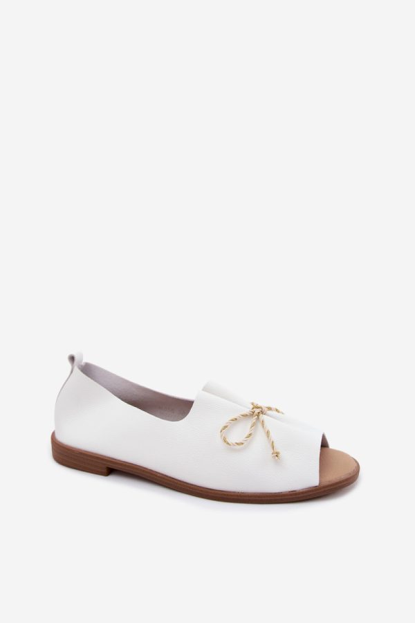 White Sandals in Sandals & Flip-Flops For Women with Fabric, Footbed and Heel Height