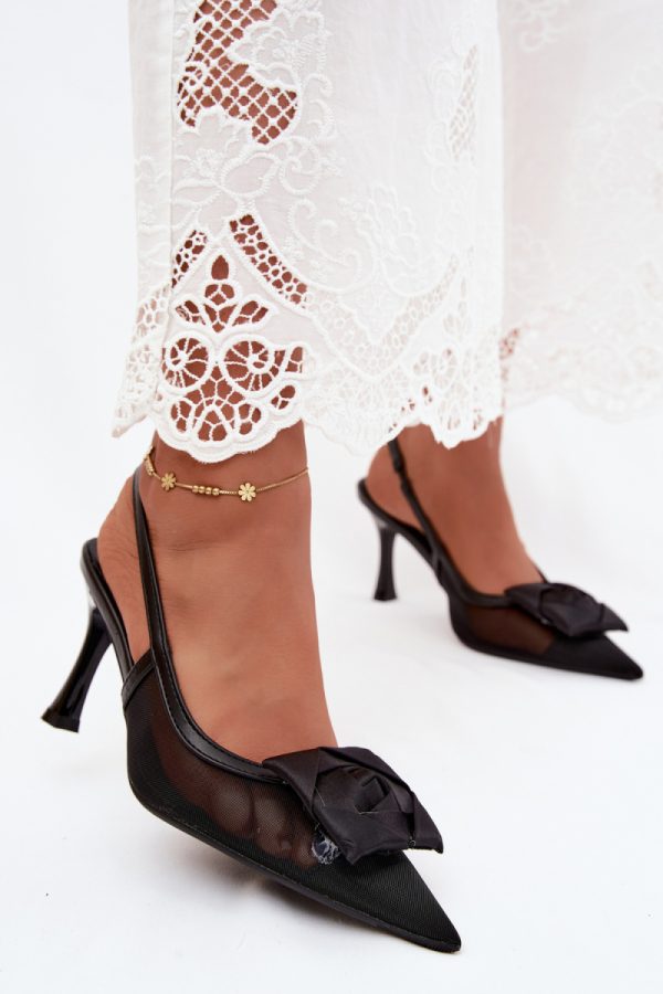 black Heel sandals model 228779 Step in style