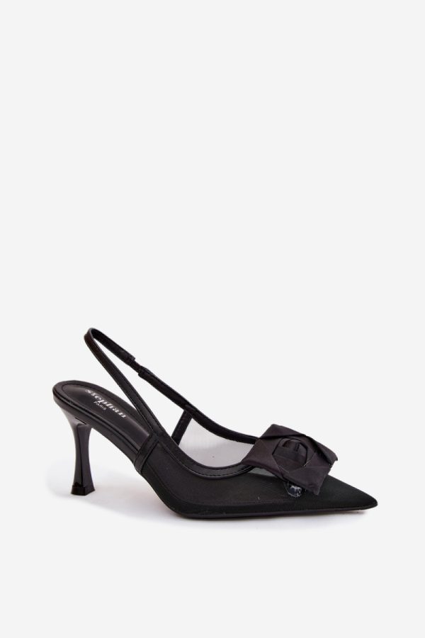 black Heel sandals model 228779 Step in style