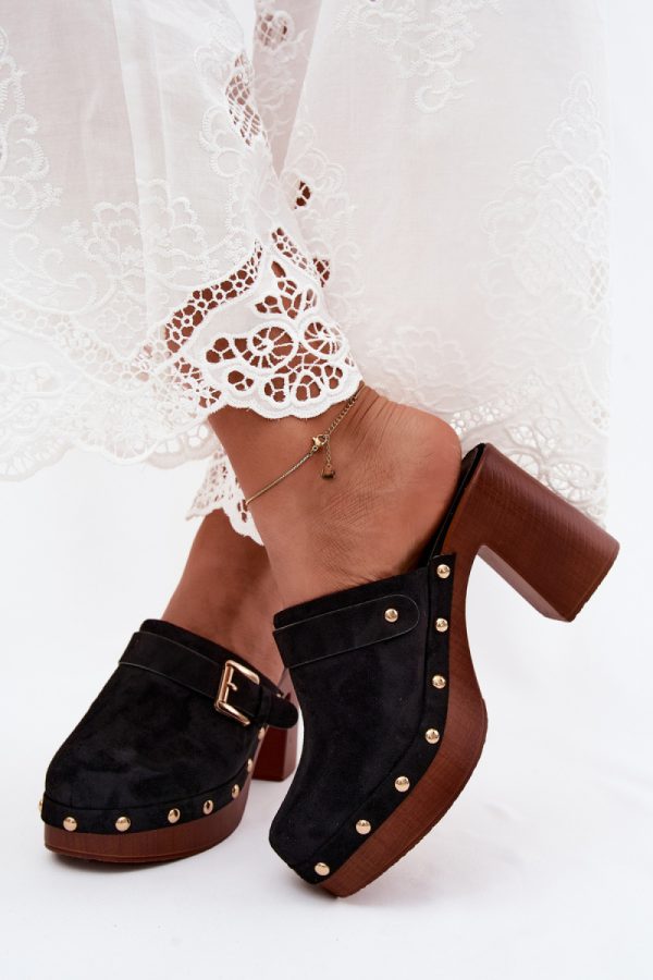 black Heeled sandals model 228787 Step in style