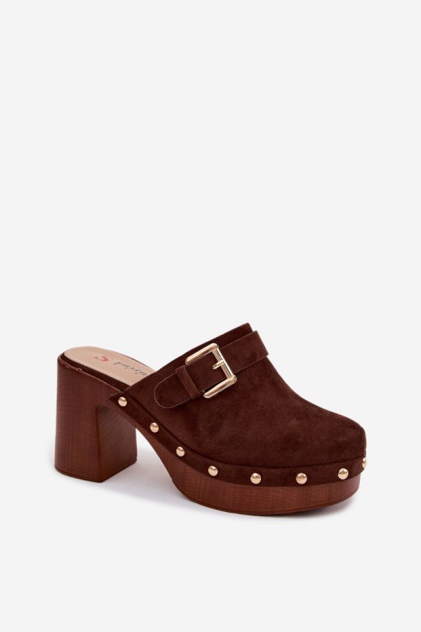 brown Heeled sandals model 228788 Step in style