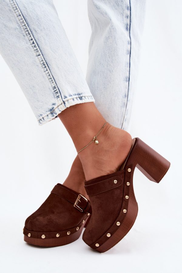 brown Heeled sandals model 228788 Step in style
