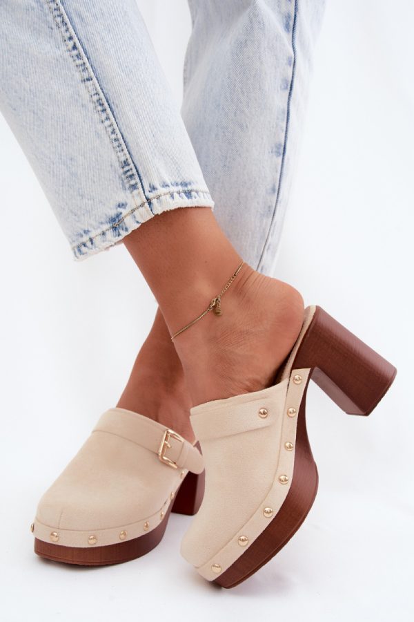 beige Heeled sandals model 228789 Step in style