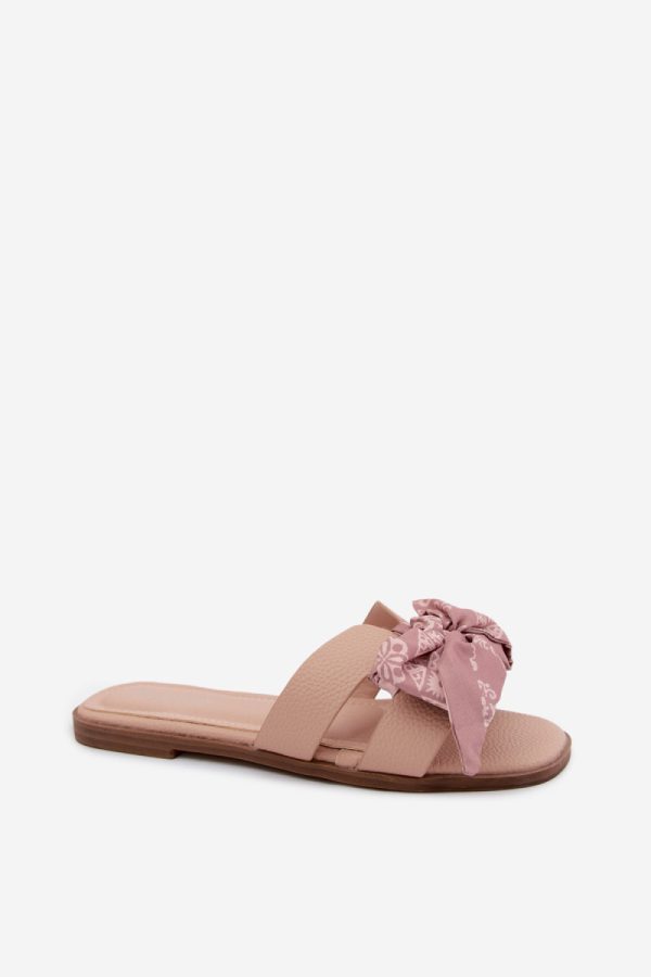 Beige Flip-flops in Sandals & Flip-Flops For Women with Fabric, Footbed and Heel Height