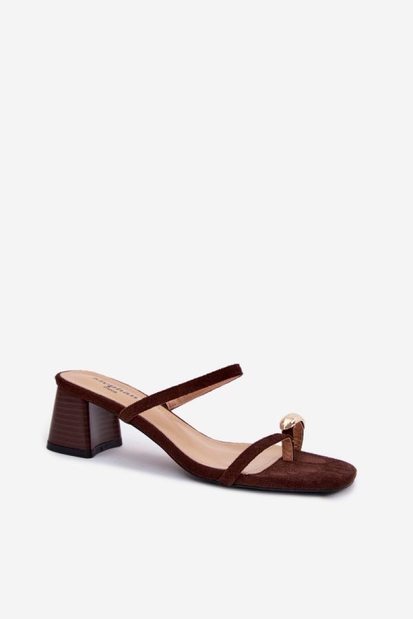 brown Heeled sandals model 228794 Step in style