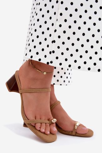 beige Heeled sandals model 228795 Step in style