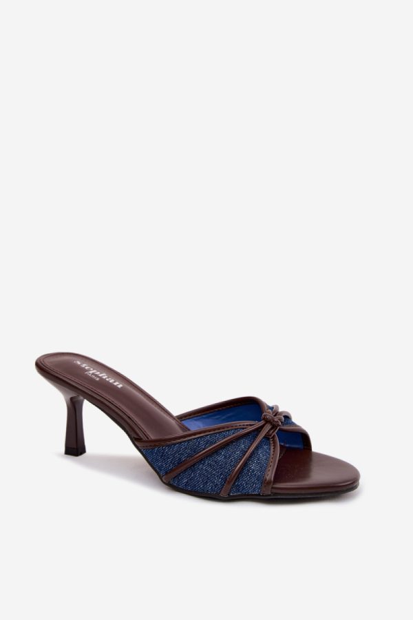 blue Heeled sandals model 228796 Step in style