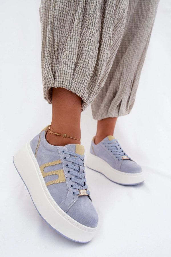 blue Platform sneakers model 228741 Step in style
