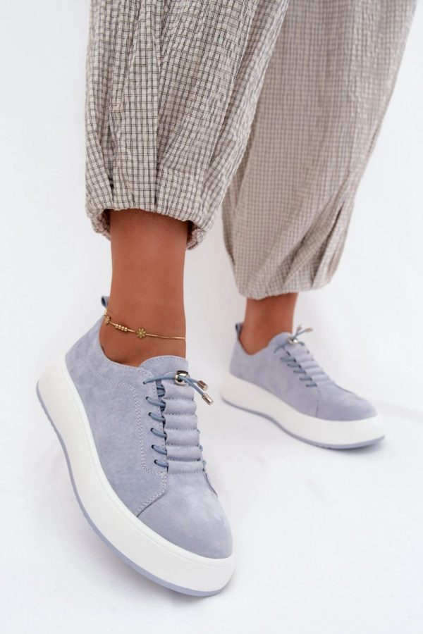 blue Platform sneakers model 228757 Step in style