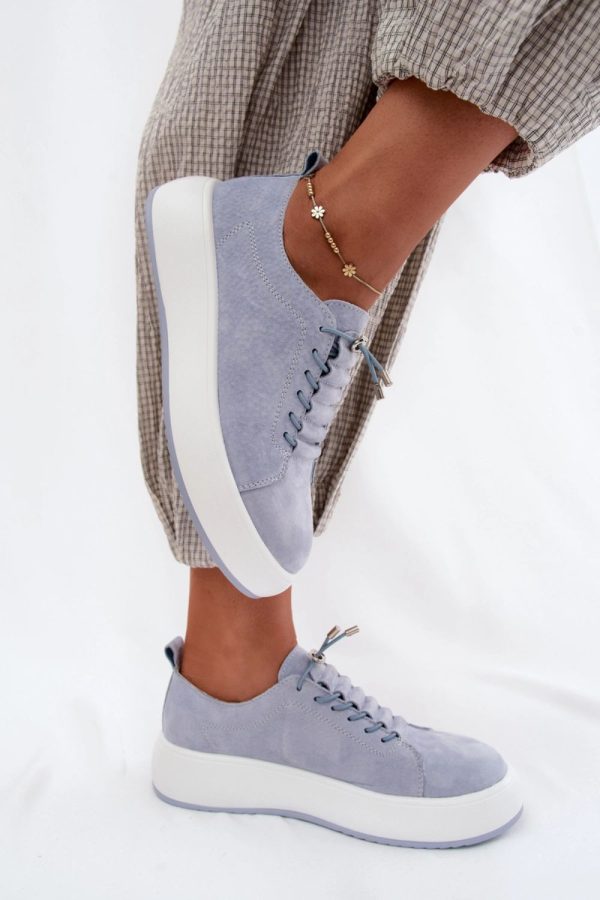 blue Platform sneakers model 228757 Step in style