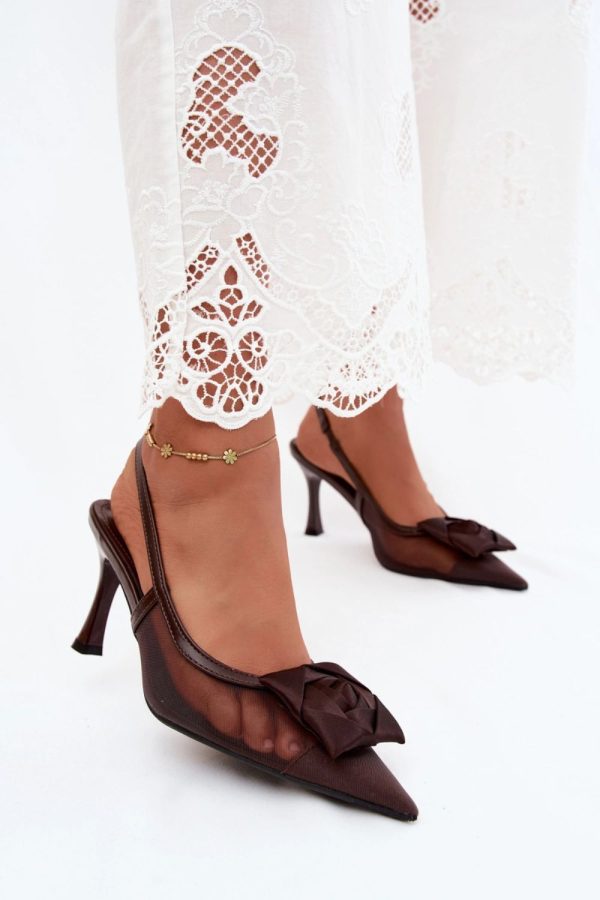 brown Heel sandals model 228781 Step in style