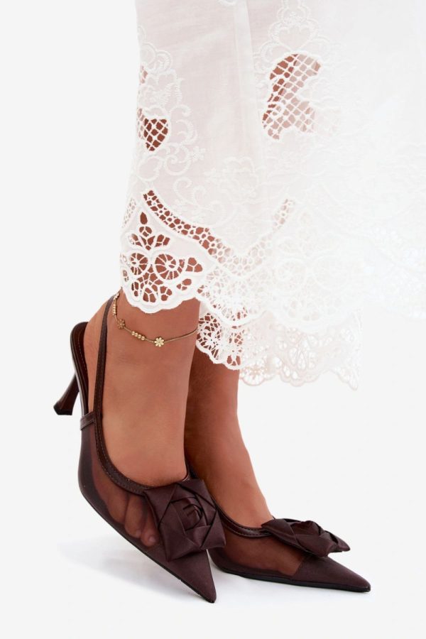 brown Heel sandals model 228781 Step in style