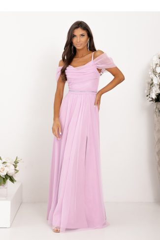 Violet Long Dress in Evening Dresses with Cotton, Spandex and Polyester