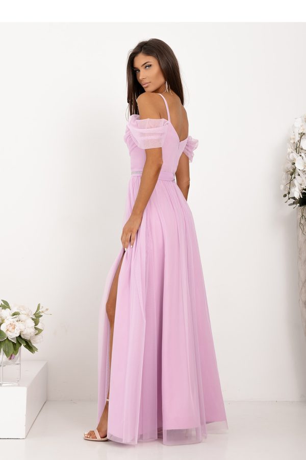 Violet Long Dress in Evening Dresses with Cotton, Spandex and Polyester
