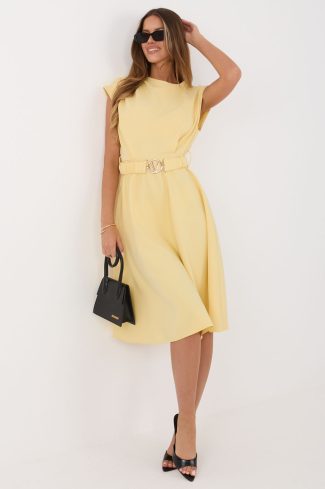 Yellow Daydress in Day Dresses with Spandex and Polyester