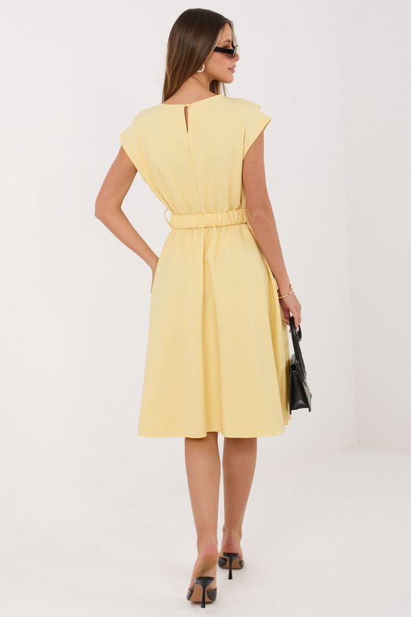 Yellow Daydress in Day Dresses with Spandex and Polyester