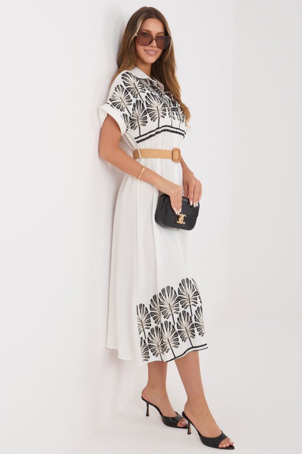 White Daydress in Day Dresses with Polyamide and Viscose