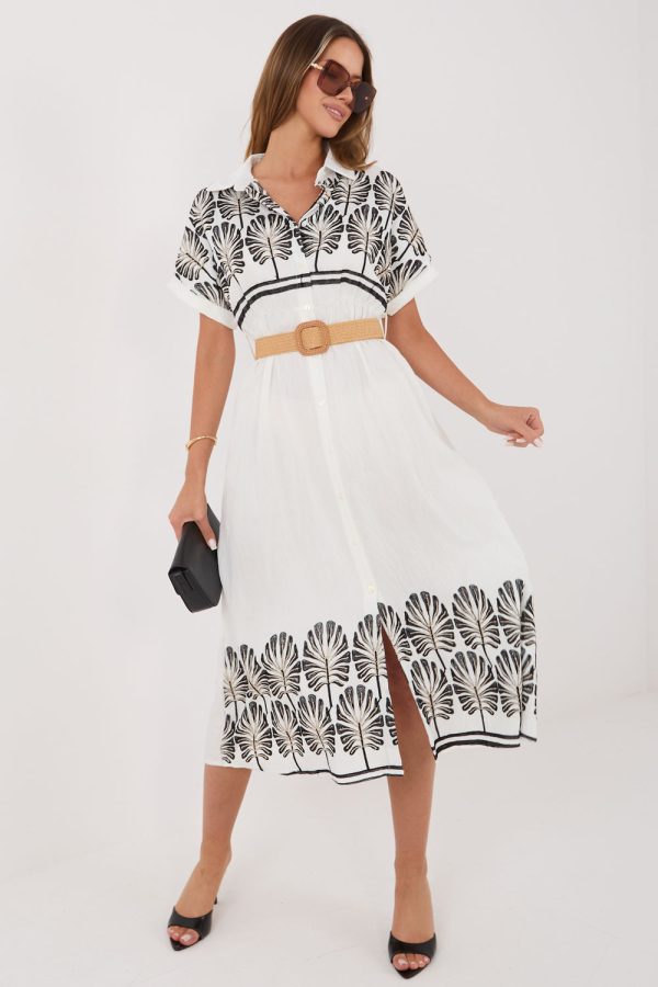 White Daydress in Day Dresses with Polyamide and Viscose