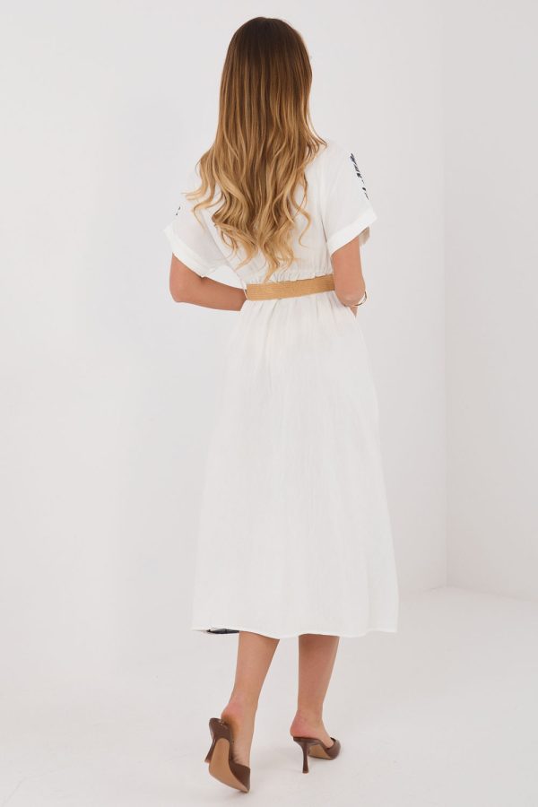 White Daydress in Day Dresses with Polyamide and Viscose