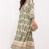 Green Daydress in Day Dresses with Polyamide and Viscose