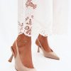 1128498-2.jpg Beige Heel Sandals in Sandals & Flip-Flops For Women with Fabric, Footbed and Heel Height