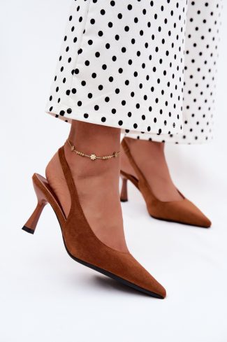 brown Heel sandals model 228958 Step in style