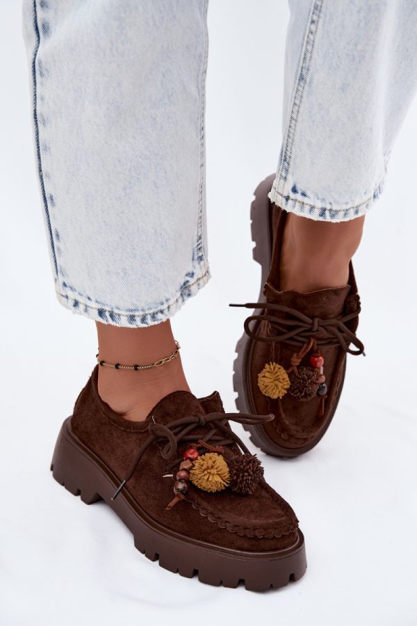 Brown Platform Shoes in Women`s Ankle Boots & Booties with Fabric, Footbed, Upper Height and Platform Height