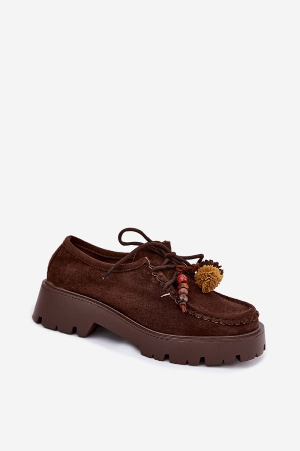Brown Platform Shoes in Women`s Ankle Boots & Booties with Fabric, Footbed, Upper Height and Platform Height