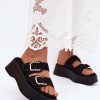 1128548-2.jpg Black Platform Sandals in Sandals & Flip-Flops For Women with Fabric, Footbed and Platform Height