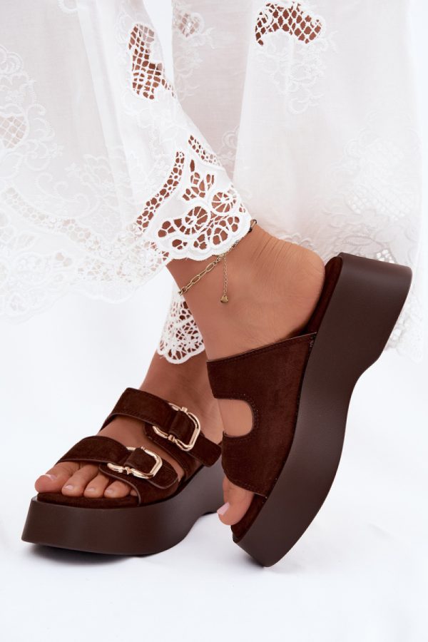 brown Platform sandals model 228976 Step in style