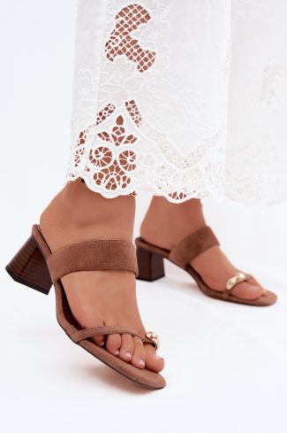 brown Heeled sandals model 228978 Step in style