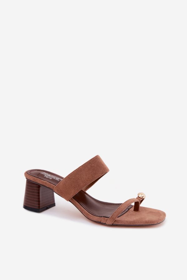 brown Heeled sandals model 228978 Step in style
