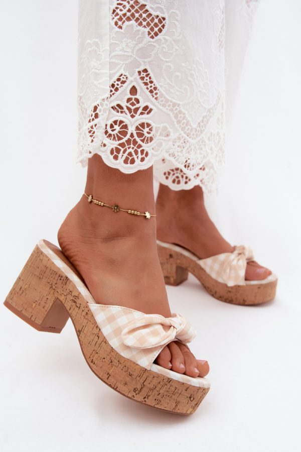 beige Heeled sandals model 228984 Step in style