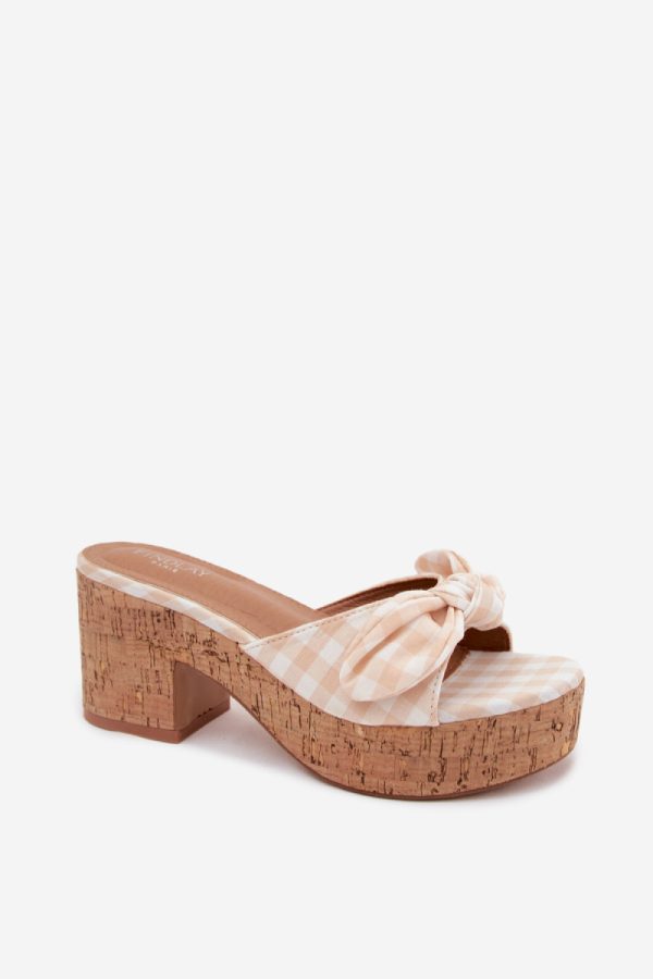 beige Heeled sandals model 228984 Step in style