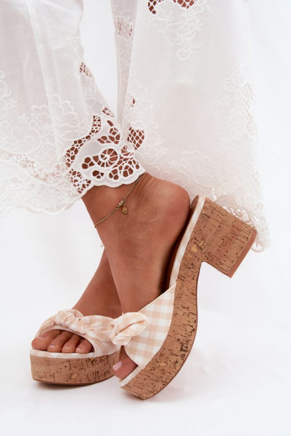 beige Heeled sandals model 228984 Step in style