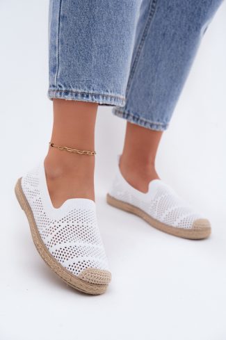 White Espadrille.Fabric, Footbed, Upper Height and Sole Height