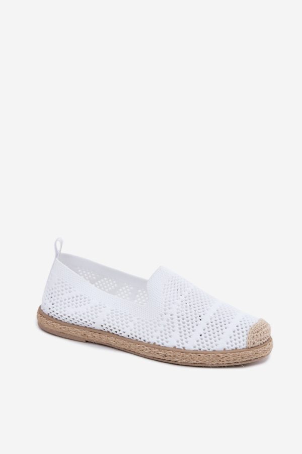 White Espadrille.Fabric, Footbed, Upper Height and Sole Height
