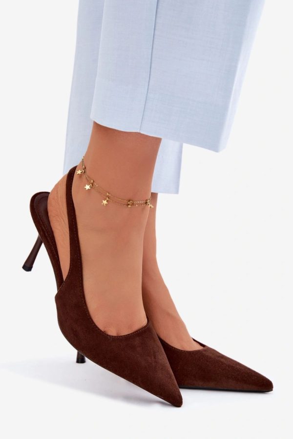 brown Heel sandals model 228955 Step in style