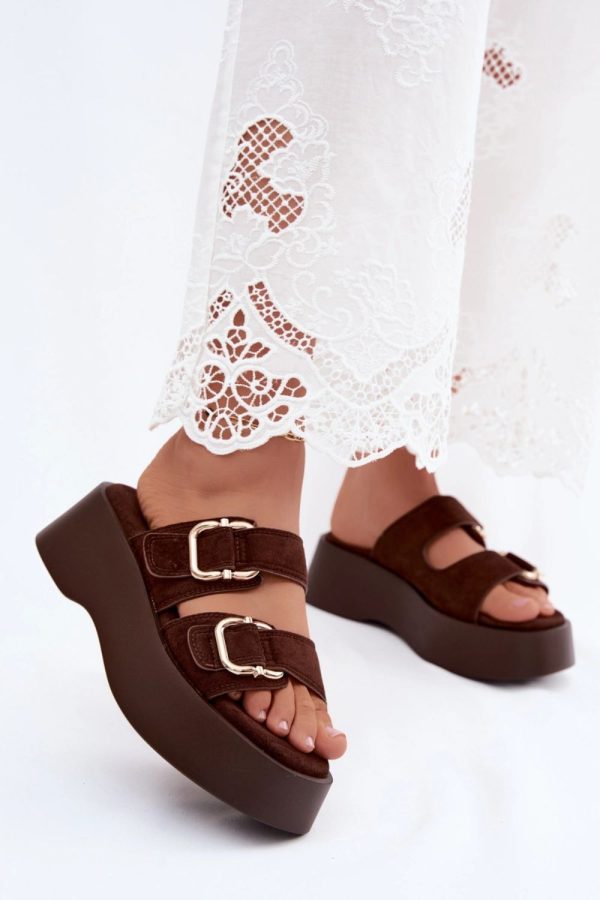 brown Platform sandals model 228976 Step in style