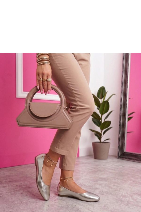 Grey Ballet Flats..Fabric, Footbed and Heel Height