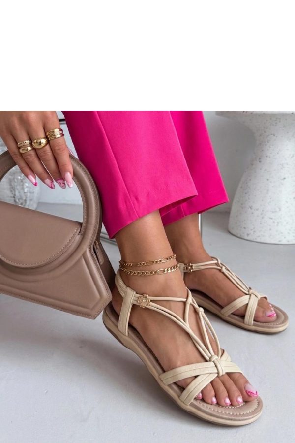 Beige Sandals in Sandals & Flip-Flops For Women with Fabric and Footbed