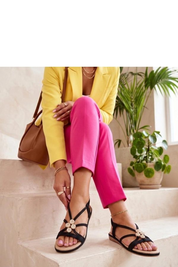 Black Sandals in Sandals & Flip-Flops For Women with Fabric and Footbed