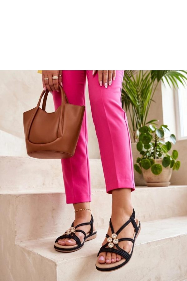 Black Sandals in Sandals & Flip-Flops For Women with Fabric and Footbed