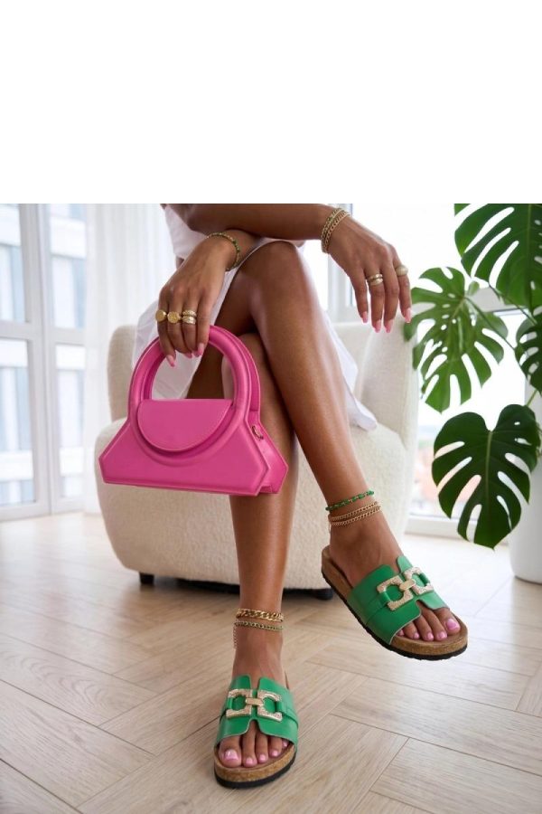 Green Platform Sandals in Sandals & Flip-Flops For Women with Fabric, Footbed and Platform Height