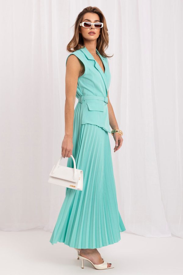 Green Daydress in Day Dresses with Spandex, Polyester and Viscose