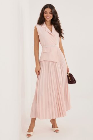 1128699 Pink Daydress in Day Dresses with Spandex, Polyester and Viscose